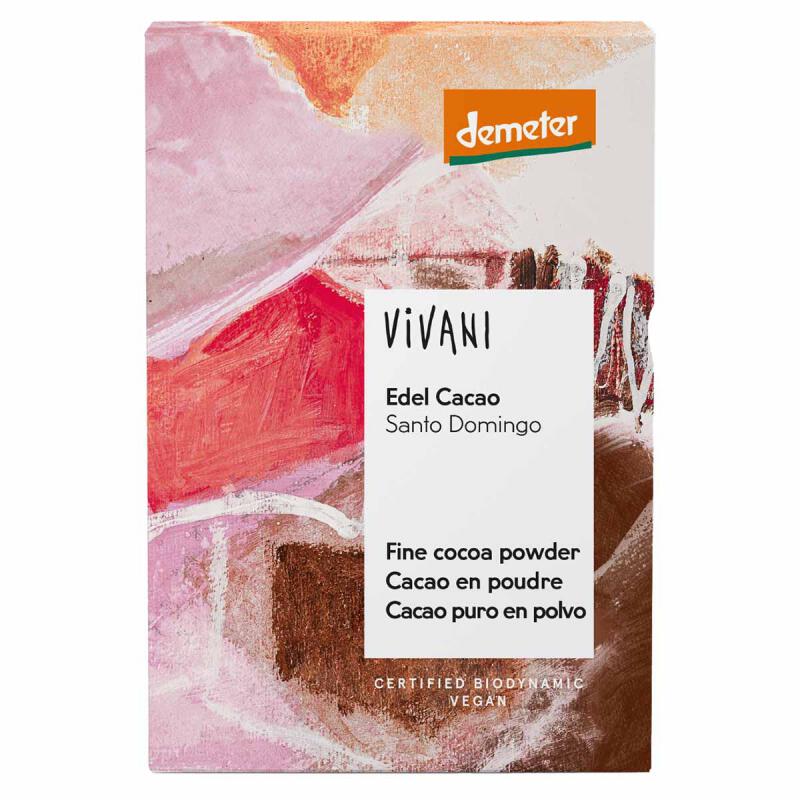 Magere cacaopoeder van Vivani, 8 x 100 g